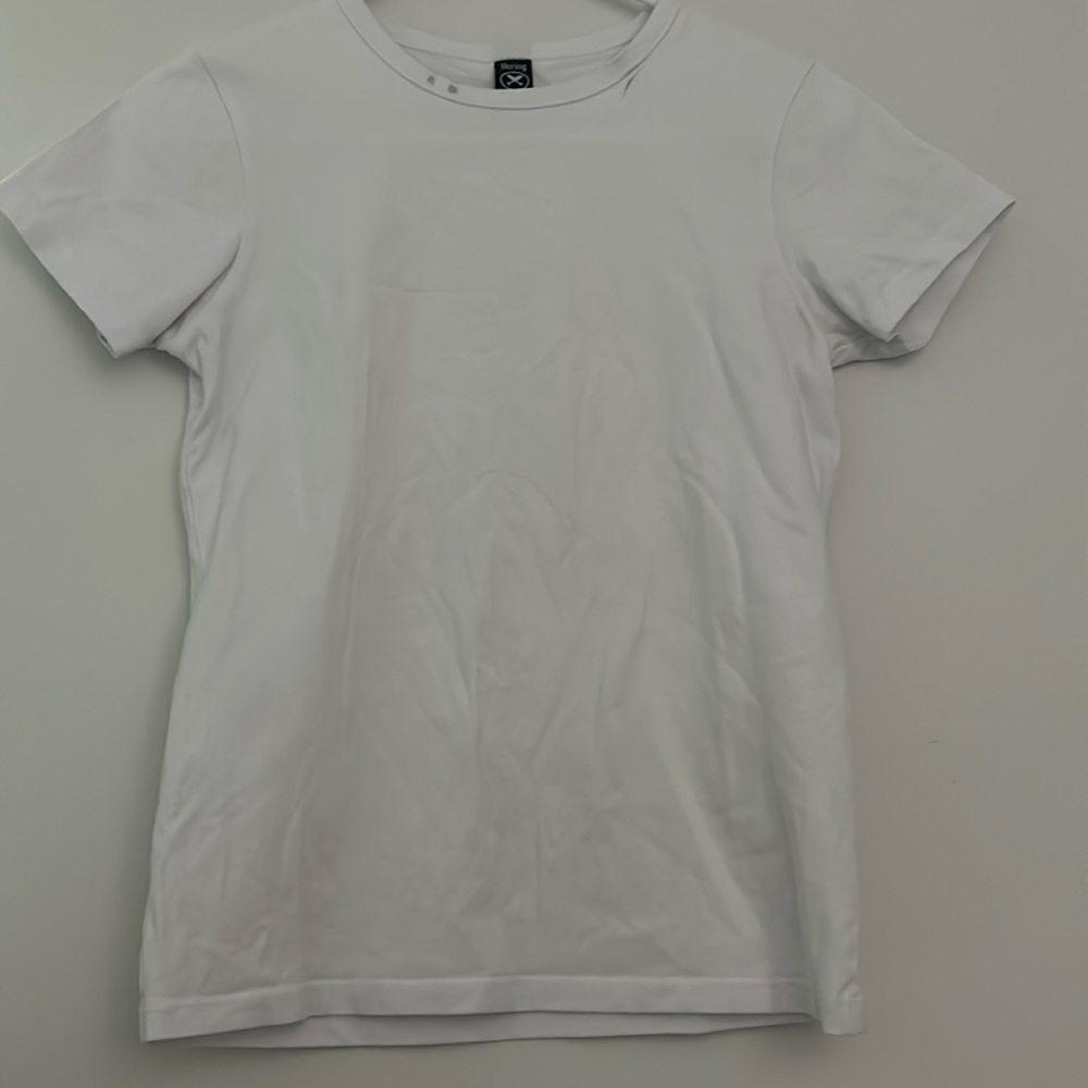 White Plain Tight T-Shirt - Size Youth L / Adult Small